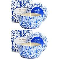 Los mejores  - La Jolíe Muse Velas Citronela - Juego de velas de citronela- Velas aromaticas en Interiores y Exteriores- lata- 35-45…